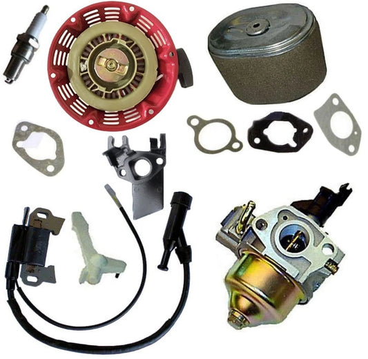 NEW FITS HONDA GX270 RECOIL CARBURETOR IGNITION COIL SPARK PLUG AIR FILTER
