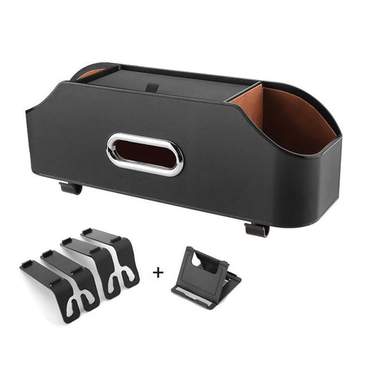 Car Seat Back Organizer With Cup Holder,tissue Box, And Cell Phone Holders Car