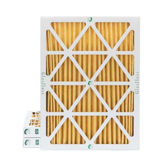 3 Pack of 15x20x2 MERV 11 Pleated 2 Inch Air Filters by Glasfloss. Actual Size: 14-1/2 x 19-1/2 x 1-3/4