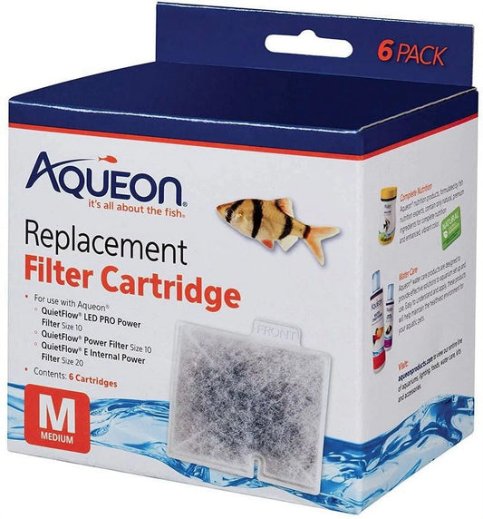 Aqueon QuietFlow Replacement Filter Cartridge [Aquarium, Filter Cartridges] Medium (6 Pack)