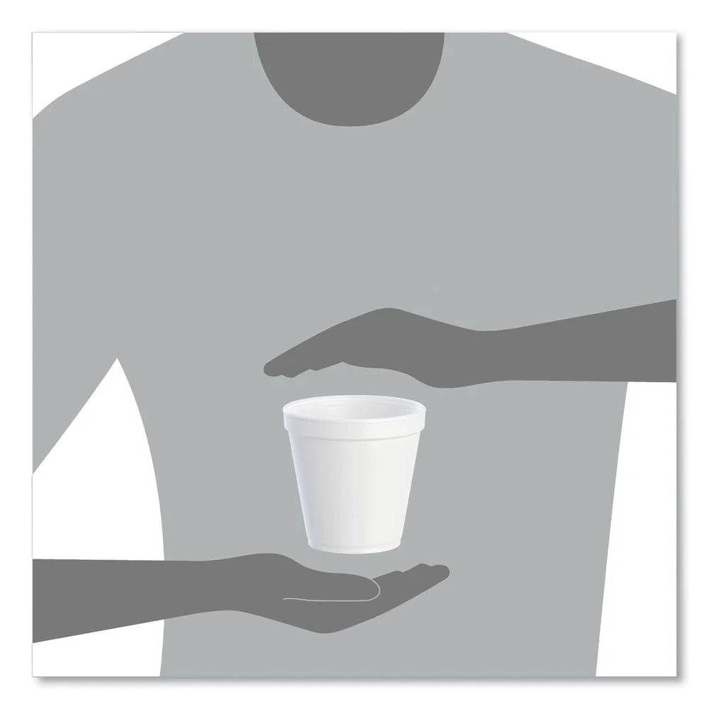 Dart 16MJ20 16 oz. Foam Containers - White (500/Carton)