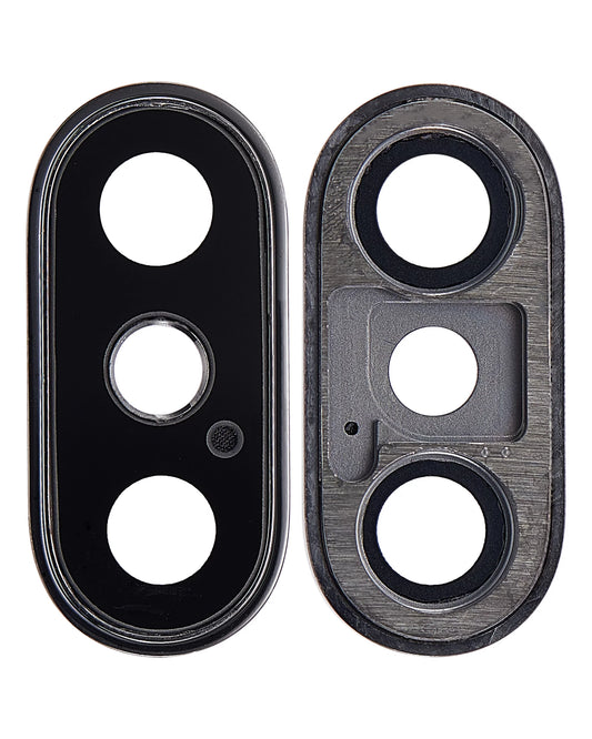 Replacement Back Camera Lens With Bracket & Bezel Compatible For iPhone XS / XS Max (Aftermarket Plus) (Space Gray) (10 Pack)