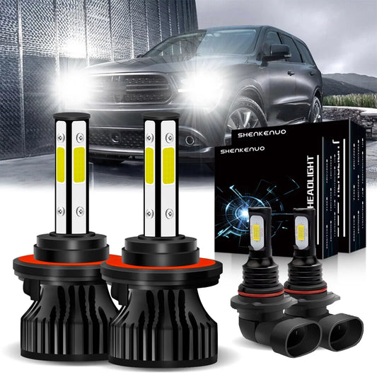 9008/H13 High/Low Beam LED Headlights 9145 Fog light Bulbs for Dodge Caliber 2007-2009 6000K White,4pcs