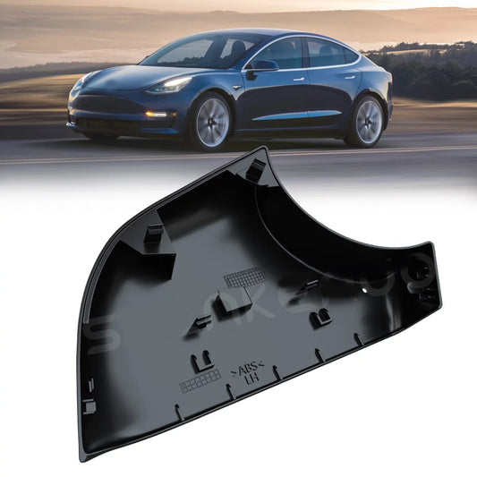 For Tesla Model Y 2020-2023 Left Side Door Rear View Mirror Cover Cap Matt Black