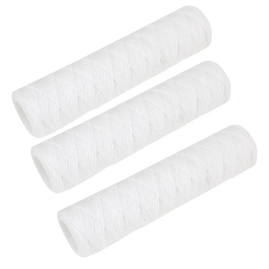 Unique Bargains 3PCS White Pump Water Sediment String Wound Filter Cartridge Replacement 10