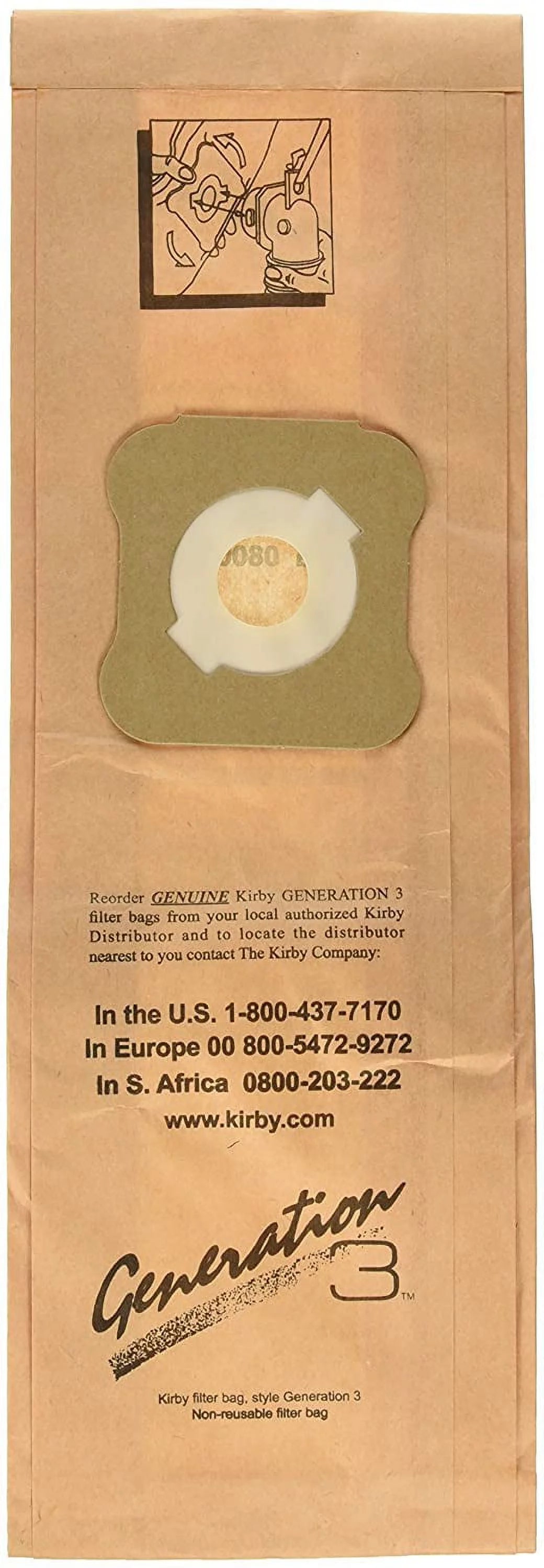 Kirby Vacuum Bags Generation 3 9 Pack OEM # 197389