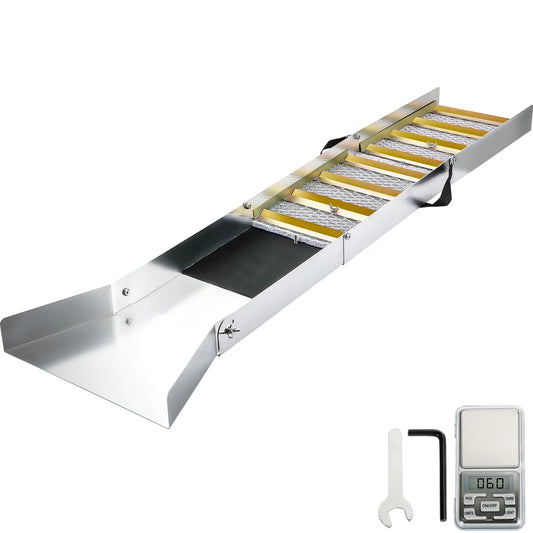 BENTISM 50 Folding Aluminum Alloy Sluice Box for Gold Panning and Prospecting,pinpointer