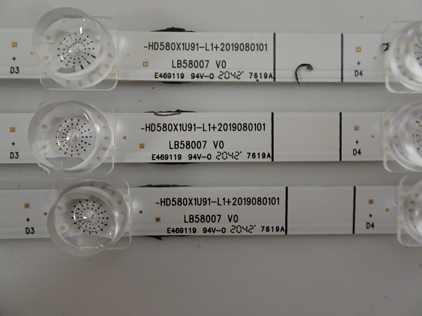 Hisense 58R6E3 Full Set LED Backlight Strips (3) LB58007