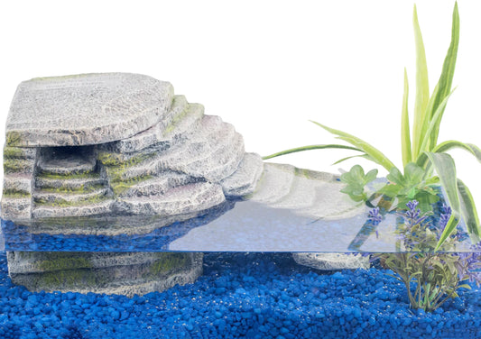 Penn-Plax Reptology Crystal-Falls Tiered Water Filtration System for Turtles and Amphibians, Gray