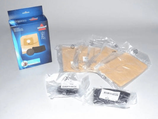 Genuine Bissell Zing 4122 Canister Vacuum Bags w/ Pre & Post Filter 2138425 1480 [3 Packs]