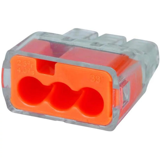 Ideal Industries 30-1033P Ideal 33 In-Sure 3-Port Connectors, Orange - Pack of 100