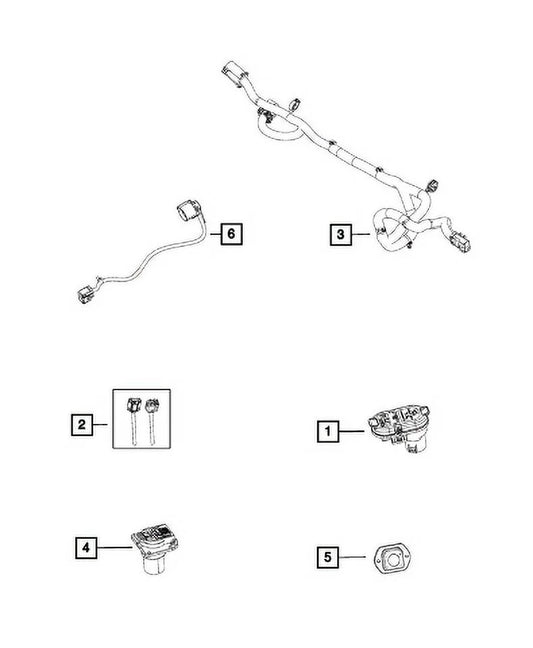 New Genuine Mopar Wiring Trailer Tow 2019-2019 OE 68398006AD