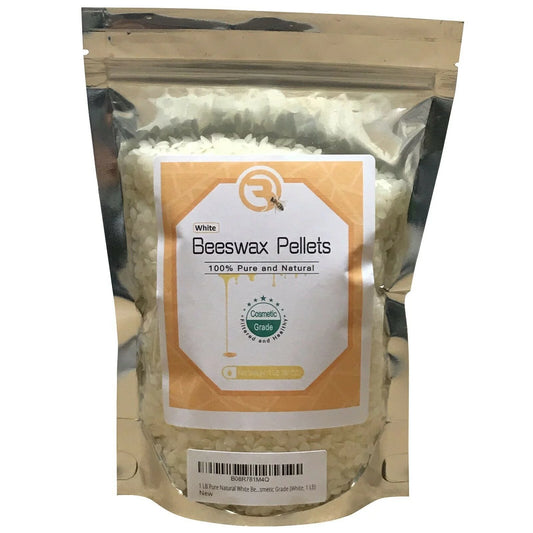 8 lb 100% Pure Natural White Beeswax Pellets for Crafting Candle Making Lip Balms Skin Care Product, Triple Filtered CosmeticGrade