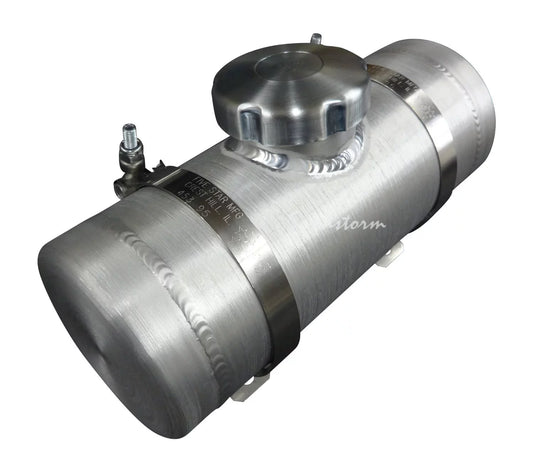 3x8 Center Fill Spun Aluminum Gas Tank .24 Gallon w/ Brackets