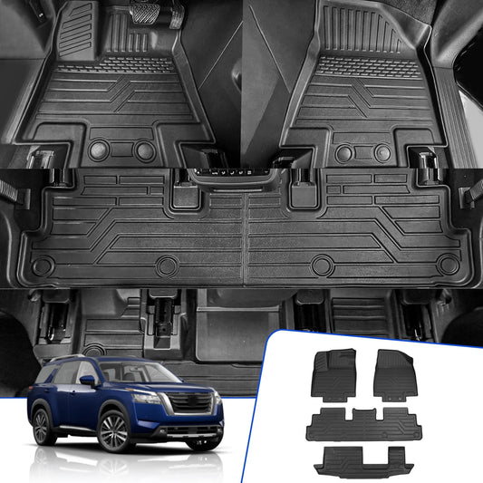 Fit 2022 2023 2024 Nissan Pathfinder 7&8 Seats Car Floor Mats Cargo Mat All Weather Floor Liner Pathfinder
