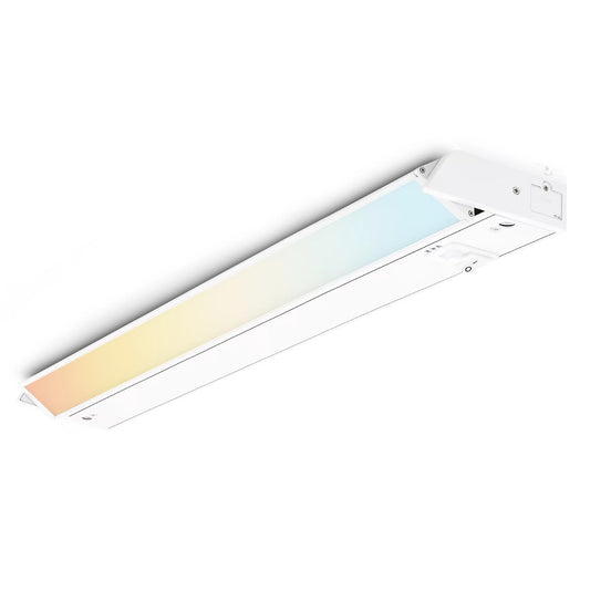 Parmida LED Swivel Under Cabinet Light, Adjustable Lens Angle, 3-in-1 Color Levels, Hardwired or Plug-in, 24 inch, 14W, 840lm