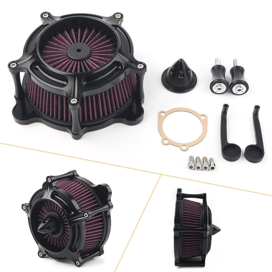 BFY Motorbike Air Cleaner Spike Intake Filter For Harley Softail 93-15 Touring 93-07