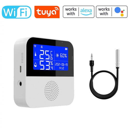 Htovila Hygrothermograph,APP Remote Monitor WiFi Temperature Humidity APP Humidity APP Remote Compatible Amazon Voice Remote Monitor Scenario SIUKE dsfen HAVOU Tuya Temperature ERYUE
