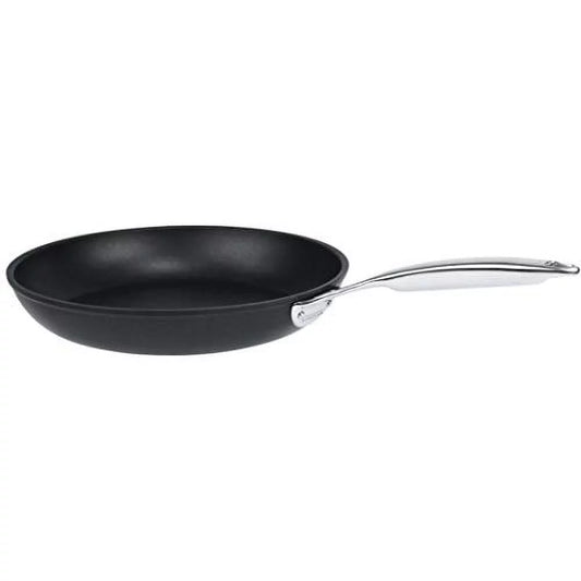 CRISTEL, Exceliss+ Non-Stick coating FREE PFOA/PFOS Fryingpan with anodized aluminum, 3-Ply construction, Brushed Finish, Dishwasher oven safe, all hobs + induction, Castel'Pro Ultralu collection,12.