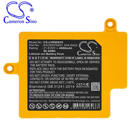 Cs Applicable To Lg Cordzero R9r9master Sweeper Vacuum Cleaner Battery 63419402