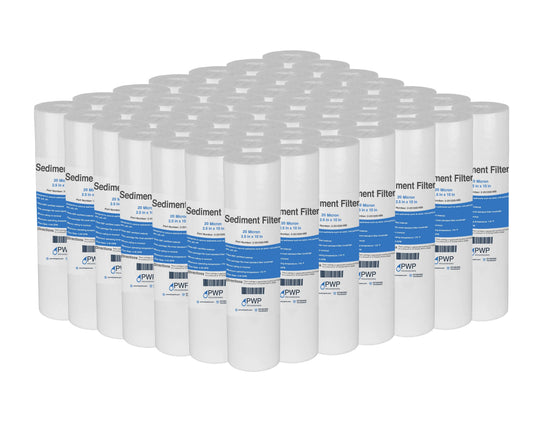 Sediment Melt Blown Water Filters 10x2.5 Standard 50 Micron 50 Pack