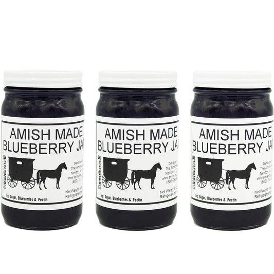 Amish Jam Blueberry - 8 Oz. Jar - Qty 3