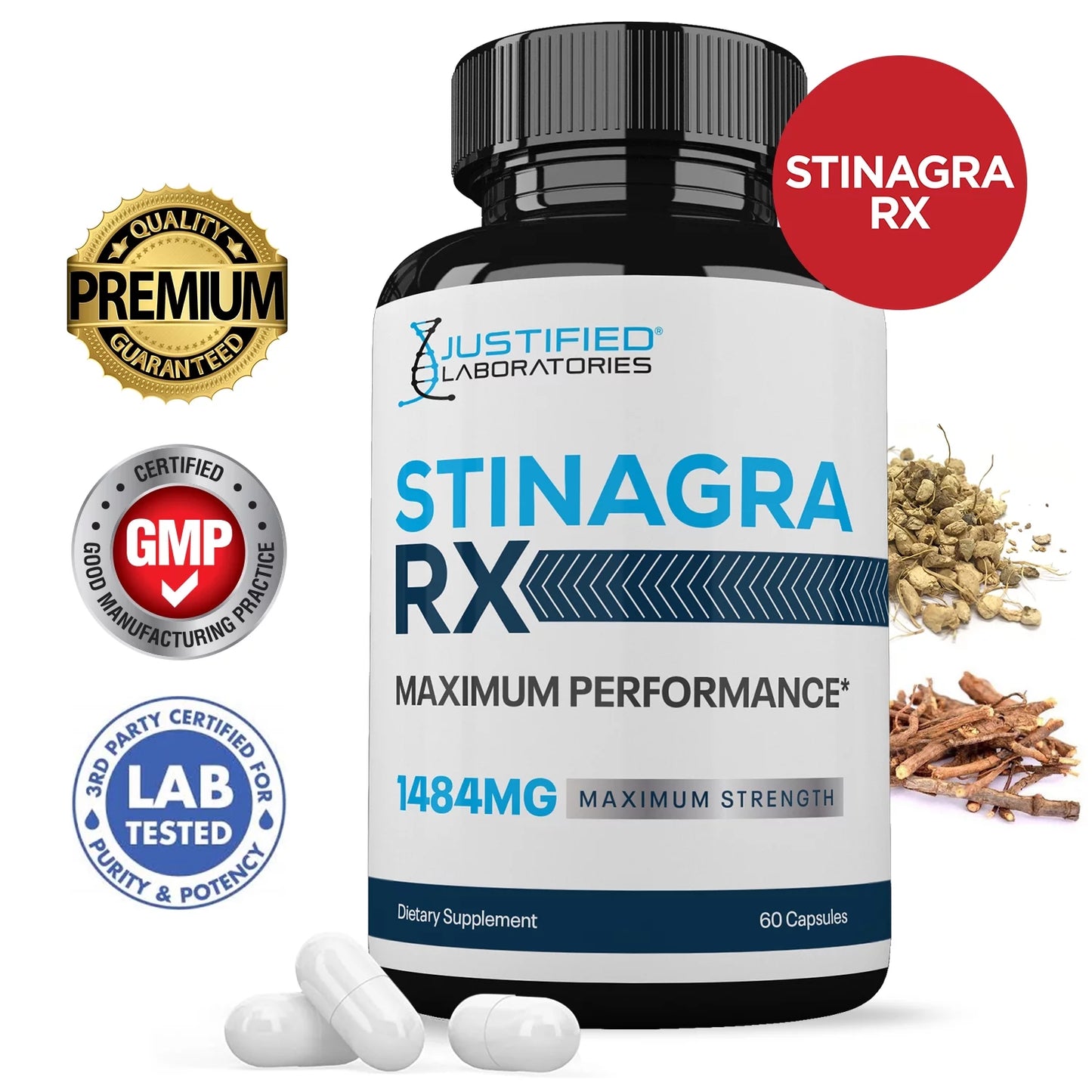 Stinagra RX Men’s Health Supplement 1484mg 60 Capsules