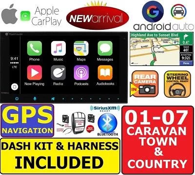 01-07 CARAVAN TOWN & COUNTRY GPS NAVIGATION SYSTEM APPLE CARPLAY ANDROID AUTO