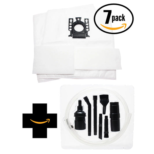 14 Replacement Miele Classic C1 Vacuum Bags with 14 Micro Filters & 7-Piece Micro Vacuum Attachment Kit - Compatible Miele Type GN Vacuum Bags (7-Pack, 2 Bags Per Pack)