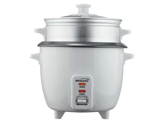 Brentwood Appliances Brentwood Appliances Ts-700s 4-cup Uncooked/8-cup Cooked Rice Cooker And Food Steamer (white)