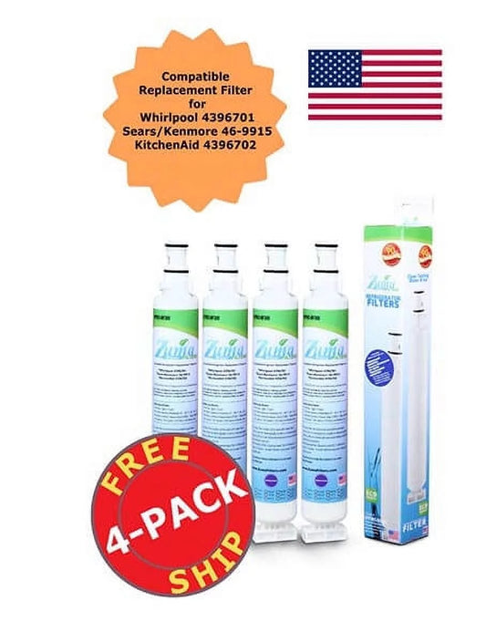 ZUMA Brand , Water and Ice Filter , Model # OPFW3-RF300 , Compatible with Whirlpool 6701 - 4 Pack - Made in U.S.A.