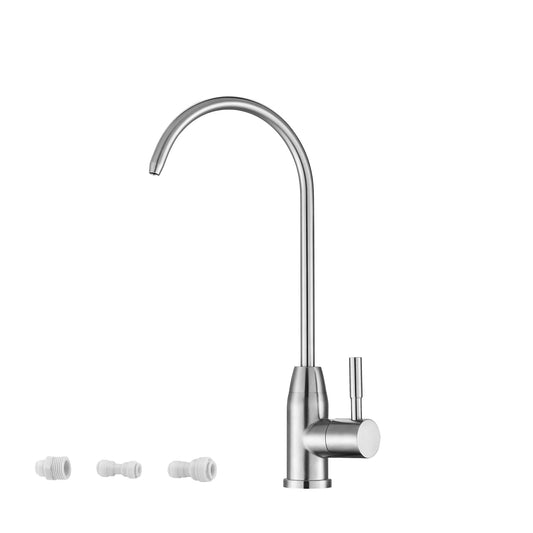 Logmey Single-Handle Stainless Steel Filter Drinking Water Kitchen Purifier Beverage Faucet in Brushed Nickel