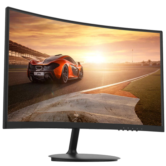 Fiodio 24 Curved FHD 1080P 75Hz Refresh Rate LED Monitor HDMI VGA Ports with Speakers, VESA Wall Mount Ready (HDMI Cable Included)