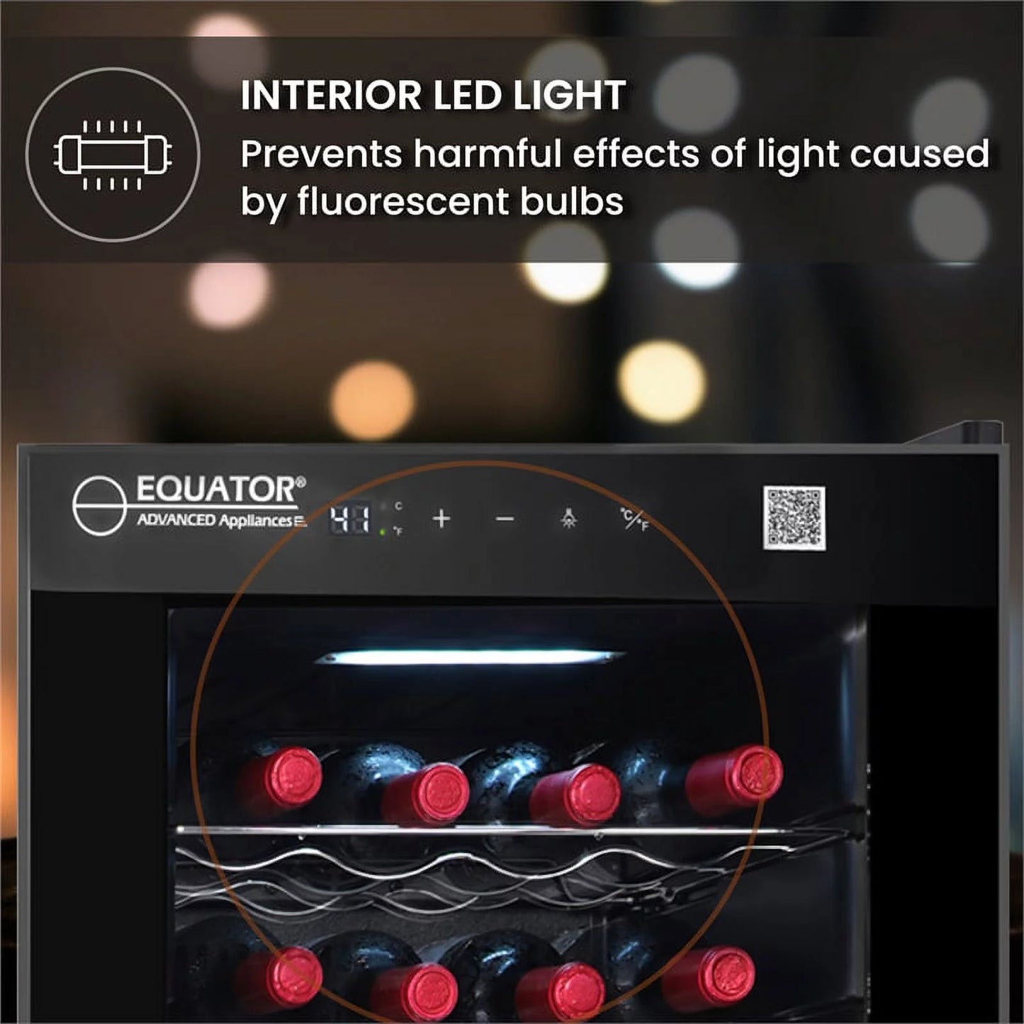 Equator 32 Bottle Wine Refrigerator in Black