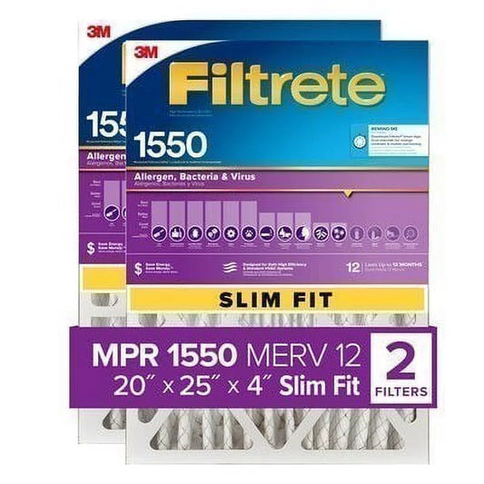Filtrete High Performance Air Filter 1550 MPR NDP03-4S2PK-1E, 20 in x 25 in x 4 in (50.8 cm x 63.5 cm x 10.6 cm)