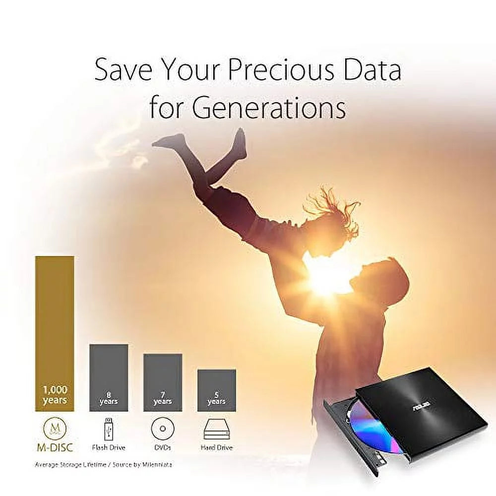 Asus ZenDrive SDRW-08U9M-U DVD-Writer, External, Black