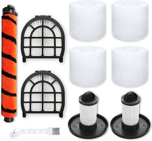 10-Pack Replacement Parts for Shark LZ600, LZ601, LZ602, LZ602C APEX UpLight Lift-Away DuoClean Vacuum Cleaner,Accessory Pack of 1 Soft Brush,2 Pre-Motor Filter,2 Post-Motor Hepa Filter,4 Foam Filters