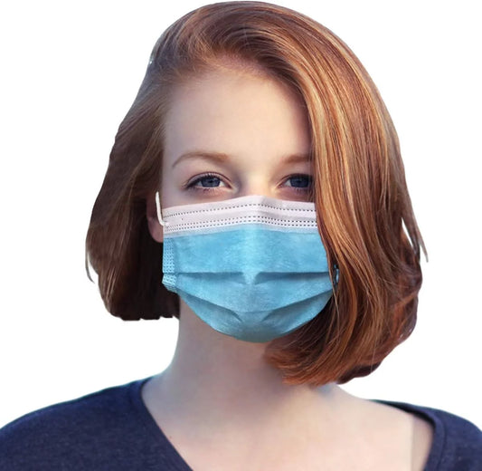 Ceybo Disposable 3-Ply Face Mask - 20 PCS - Breathable Mouth Cover Made with Polypropylene and Elastic Ear Loops - Ideal for Travel, Work, Indoor, and Outdoor Use