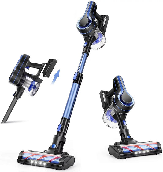 MMTX Cordless Lightweight Upright Vacuum Cleaner, 4 in 1 Stick Vacuum for Home Floor Carpet Car Pet Clean, H250 with HEPA Filter, Upholstery Tool, Pet Power Brush & Crevice Tool