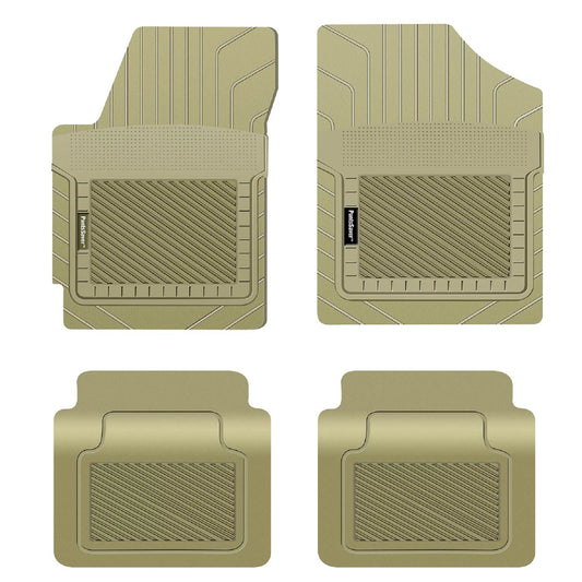 PantsSaver Custom Fit Floor Mats for Ford Ranger 2020-2023 All Weather Protection -4 Piece Set (Beige)