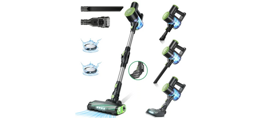 Open Box PRETTYCARE 6 in 1 Lightweight Stick, 180° Bendable Wand, Cordless Vacuum Cleaner