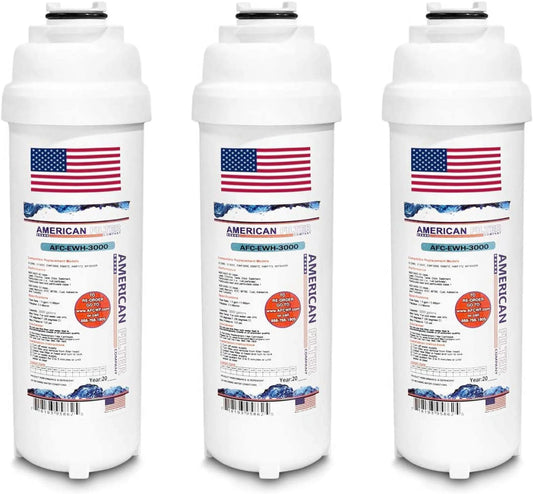 AFC Brand, Water Filter, Model # AFC-EWH-3000, Compatible With Halsey-Taylor(R) 55897C 55898C Water Fountain Station Fillers 3-Filters