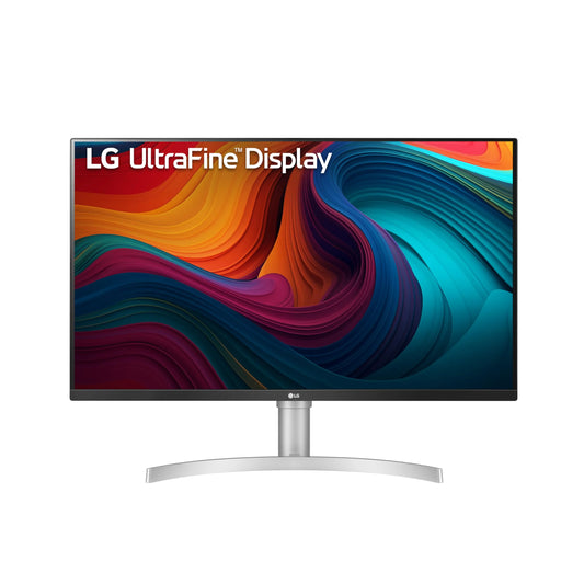 LG 32UN550-W Monitor 32 Ultrafine (3840 x 2160) Display, DCI-P3 90% Color Gamut, HDR 10, AMD FreeSync, Borderless Design, Tilt/Height Adjustable Stand - Silver