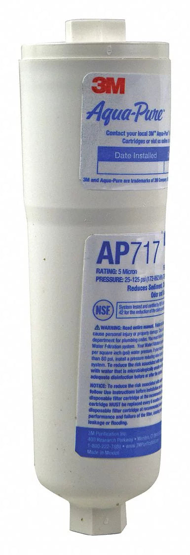 3m Aqua-Pure Inline Water Filter,0.5 gpm,8 3/8 H AP717