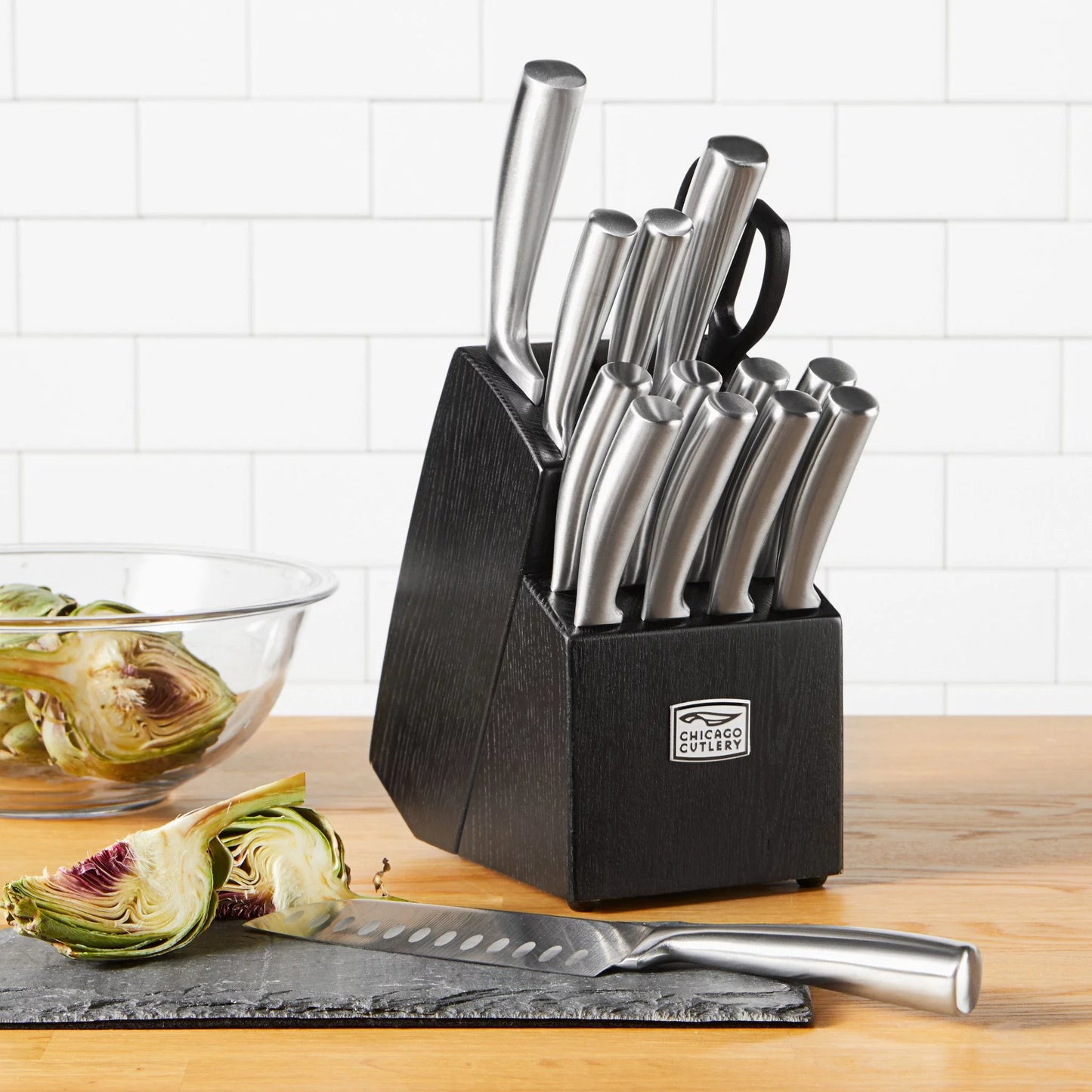 Chicago Cutlery Malden 16-piece Stainless Steel Block Set