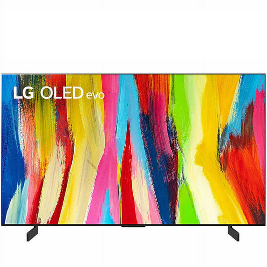 Open Box LG 42 C2 Series OLED EVO 4K UHD Smart webThinQ AI TV OLED42C2AUA - Black