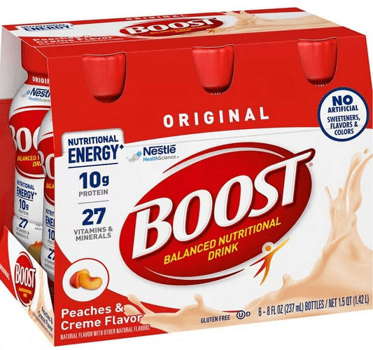 Boost Original Complete Nutritional Drink Peaches and Creme -- 8 fl oz 6 Each