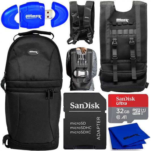 Drone Vest Backpack Bundle for DJI Mavic Air 2, Mavic 2 Pro/Zoom, Spark, Autel Robotics