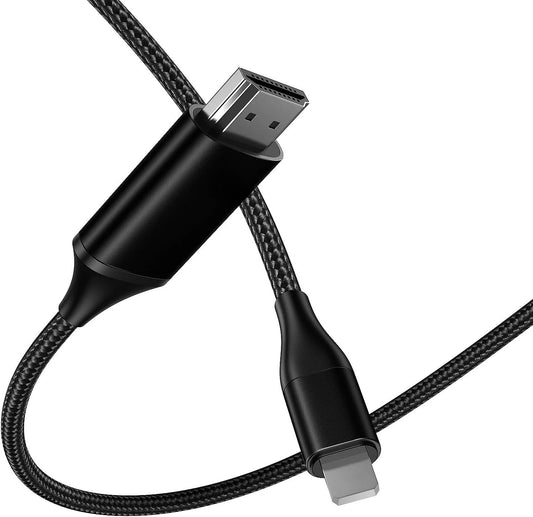 HDMI Cable for iPhone 2m Upgraded 1080P HDTV HDMI Cable Adapter Connector Digital AV Video Sync Screen Compatible