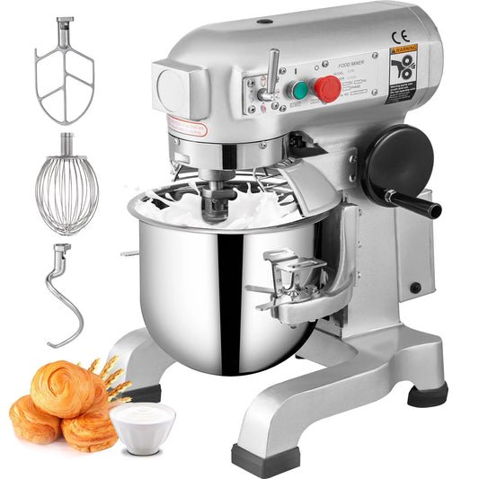 BENTISM Commercial Food Mixer 30Qt 1100W 3 Speeds Adjustable 105/180/408 RPM Heavy Duty 110V with Stainless Steel Bowl Dough Hooks Whisk Beater for Schools Bakeries Restaurants Pizzerias